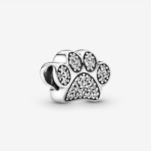 Намистина "Блискучий відбиток лапки" лапка